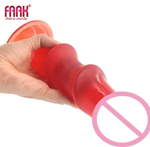 FAAK 22.5厘米医用PVC假阴茎柔软健康肛门插头性玩具男女