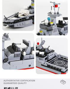 WANGE 3518 1:32 Modello MOC di Cacciatorpediniere Missilistico Sottomarino, Set di Costruzioni a Piccole Particelle - Product Image 3