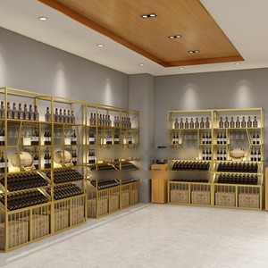 Exhibidor de Vino de Hierro Forjado Personalizado, Mueble para Vino Tinto y Blanco, Soporte de Almacenamiento Luminoso de Pie para Uso en Tabernas - Product Image 3