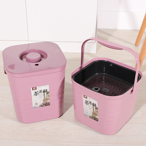 Tea Dregs <b>Bucket</b> 6-10L <b>With</b> <b>Lid</b> Tea Ceremony Accessories Household Plastic Small Tea <b>Bucket</b> - Product Image 3