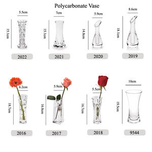 जापानी डिजाइन के साथ अटूट प्लास्टिक मिनी स्पष्ट vase, टेबलटॉप सजावट और शादी के लिए पुनः प्रयोज्य - Product Image 6