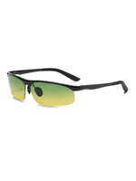 Lunettes de soleil photochromiques demi-cerclées pour hommes, monture métallique légère, protection UV, pour la conduite et les sports de plein air, vente en gros