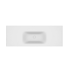 KLIT1200S Kamalu 120cm In tinta unita Design moderno con finitura opaca lavabo incorporato per bagno Hotel o lavabo artistico - Product Image 1