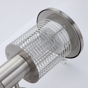 Mosquito Killer <b>Lamp</b> Led <b>Solar</b> <b>Powered</b> Outdoor Lawn Mosquito Trap Gt3521 Stainless Steel Color Black 23x23x37 Non Toxic - Product Image 3