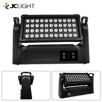 Projecteur mural LED RGBW IP65 96x10W pour usage urbain/scénique/DJ, contrôle DMX512/activation sonore, construction en aluminium et plastique
