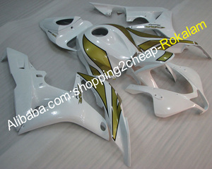 Kit de carenado de motocicleta, color blanco, para <span class=keywords><strong>Honda</strong></span> CBR600RR F5 2007 2008 CBR600 RR <span class=keywords><strong>CBR</strong></span> <span class=keywords><strong>600RR</strong></span> 07 08 Gloden - Product Image 1