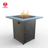 Table de foyer au gaz carrée GARDENSUN pour l'extérieur, le jardin, le camping, fourniture directe d'usine, équipement de chauffage extérieur