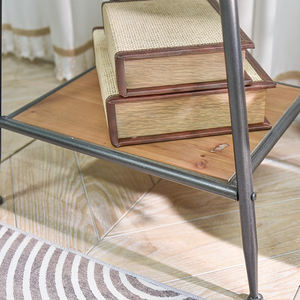 Mesa de Noche de Estilo Rústico Moderno, de Madera Maciza Hecha a Mano, Duradera, con 1 Cajón, Mueble Pequeño de Almacenamiento para Esquina, para Apartamento o Dormitorio - Product Image 5