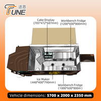 Camion de café mobile électrique, style rétro français H Van, entièrement équipé, bar à expresso, chariot alimentaire, prêt à être expédié, liquidation de stock