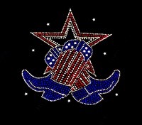En gros, Patch thermocollant en strass pour football, motif lèvres Texas, pour la décoration textile