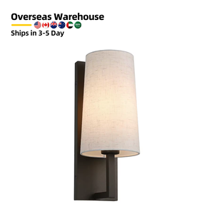 Décoration d'intérieur, lampe murale LED créative minimaliste pour chambre à coucher, abat-jour en tissu, applique murale en <span class=keywords><strong>fer</strong></span> pour couloir, éclairage d'intérieur - Product Image 6