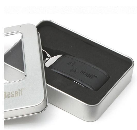 Bulk Cheap Leather Pen Drive 8GB PU Leather USB Flash Drive Keychain Holder 16GB 32GB with Customized Logo