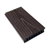 Plancher composite WPC de luxe au design européen, grain de bois brossé, gaufrage 3D, pour villa moderne, cuisine et jardin