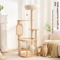 Meilleure vente : Arbre à chat moderne et luxueux de grande taille avec lit intégré, griffoir multifonctionnel en sisal, en chêne, Noël