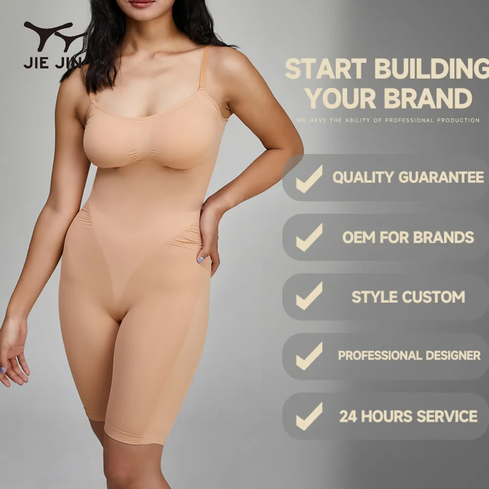 Jiejin Custom Logo Workout Afslankende Buik Controle Sculpting Shaper Lingerie Bodysuit Shapewear Voor Vrouwen