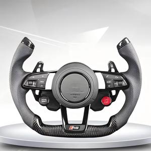 <span class=keywords><strong>Volant</strong></span> en fibre de carbone forgé pour <span class=keywords><strong>Audi</strong></span> <span class=keywords><strong>A3</strong></span> A4 A5 A6 A7 Q5 Q7 S4 S5 RS6 avec leviers de vitesses en carbone, démarrage/arrêt et sélection de mode de conduite - Product Image 4