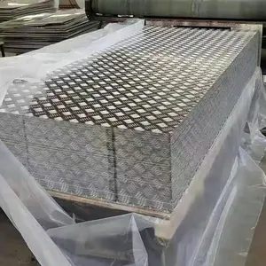 1060 3003 5052 6061Tear Drop Berlian Kotak-kotak Lembar Berat Pelat Aluminium Bermotif Timbul