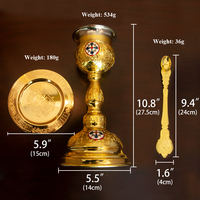 Magnifique Calice de Messe pour Église Orthodoxe et Catholique, Saint Sacrement, Rituel Liturgique Chrétien