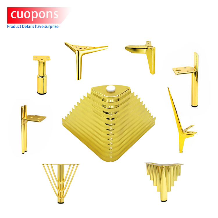 Ножки для мебели Toco, современные роскошные хромированные боковые прикроватные столики, стальная золотая металлическая мебель, кровать, шкаф, диван