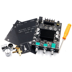 Zk-1002t Hifi Power <b>Amplifier</b> 100Wx2 Stereo Audio Amp Board with Treble Bass Volume Control Plastic for <b>Car</b> Home - Product Image 2
