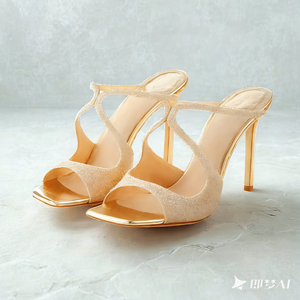 Sandales à talons carrés multicolores européennes sexy pour femmes et dames - Product Image 3