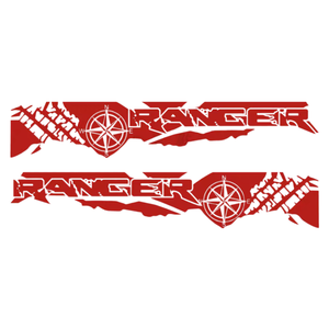 Calcomanía de vinilo de cuerpo lateral de recogida personalizada 170*31cm brújula neumático banda de rodadura gráficos pegatinas de camión par, colores mate - Product Image 3