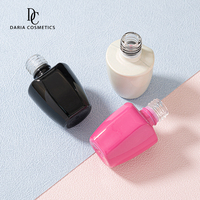Flacon vide de vernis à ongles UV gel noir et rose de 13 ml, rose pâle, avec pinceaux, logo personnalisé