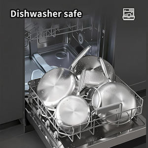 Ensemble de poêles 8, 10 et 12 pouces en acier inoxydable 304 triple couche, antiadhésif, durable, résistant à la chaleur, compatible gaz et induction - Product Image 3