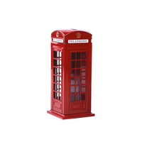 Tirelire en métal en forme de cabine téléphonique rouge de style londonien