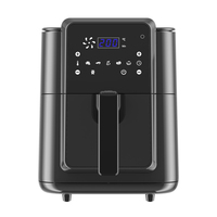 ARDES ARFRYA08LV Friteuse à air extra profonde de 8 litres avec écran tactile numérique, fenêtre tactile en plastique, lumière intérieure et minuterie