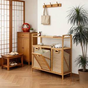 <span class=keywords><strong>Commode</strong></span> en bambou pour chambre à coucher, meuble de rangement mural, étagère de rangement pour vêtements, <span class=keywords><strong>panier</strong></span> à <span class=keywords><strong>linge</strong></span> en bambou - Product Image 1
