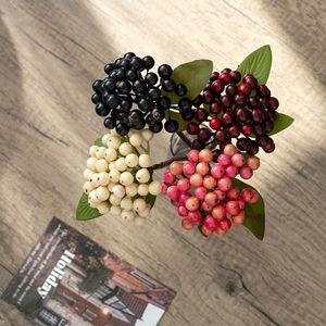 PJ1144 yapay meyve Holly çilek vazolar buketleri ve çiçek düzenlemeleri için Berry kök dallar el sanatları tatil ev dekor - Product Image 2