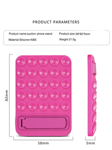 Support de téléphone à ventouse en silicone TPU, support de téléphone pour miroir de douche, pliable, adhésif, accessoire pour smartphones pour selfies et vidéos - Product Image 2