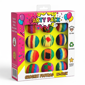 Lot <span class=keywords><strong>de</strong></span> 12 Hacky Sacks au crochet faits main, ballons <span class=keywords><strong>de</strong></span> jonglage <span class=keywords><strong>pour</strong></span> enfants et adultes, cadeaux <span class=keywords><strong>de</strong></span> fête, équipement <span class=keywords><strong>de</strong></span> sport en PE <span class=keywords><strong>pour</strong></span> activités <span class=keywords><strong>de</strong></span> <span class=keywords><strong>plein</strong></span> <span class=keywords><strong>air</strong></span> - Product Image 2
