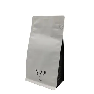 Customized Zipper Flat Bottom Nylon Kraft Paper Bags Printed with Your Logo Coffee Bean Tea Biscuit Candy Packaging Bags