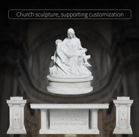 Decoración Religiosa de Iglesia Tallada a Mano con Diseño Clásico, Altar/Púlpito de Mármol Blanco Natural en Venta
