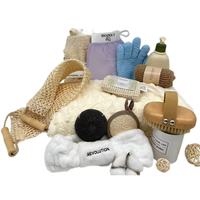 Pouf en maille douce en fibre végétale naturelle Éponge luffa Ramie Bain Douche Spa Puff Scrubber Ball Body Pouf