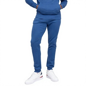 Chándal Azul con Capucha para Hombre, Manga Larga, Color Sólido, Ropa Casual, 100% Algodón, Transpirable, Corte Regular, Estilo Invernal, Resistente al Viento - Product Image 4