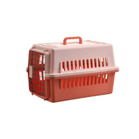 Livraison rapide compagnie aérienne approuvé Portable en plastique grand chenil de voyage aérien Pet chien chat transporteur caisse Cage sur roues à vendre