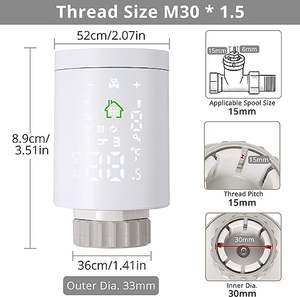 HY368 Zigbee Smart Hotel termostato <span class=keywords><strong>riscaldamento</strong></span> <span class=keywords><strong>a</strong></span> <span class=keywords><strong>pavimento</strong></span> TRV valvola del radiatore con WIFI e impostazioni programmabili - Product Image 6