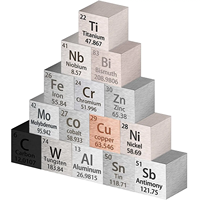 Ensemble de 15 cubes d'éléments métalliques modernes, cubes de densité, table périodique, collections d'éléments purs, cadeaux, loisirs, matériel de laboratoire