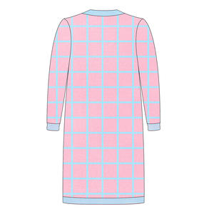 OEM Custom AKA Friendship <span class=keywords><strong>Association</strong></span> maglioni donna gonna Cardigan lunga in lana lavorata a maglia per abito scozzese da donna - Product Image 6