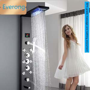 A buon mercato Led pannello doccia per bagno pannello doccia con cascata e doccia massaggio termostatico - Product Image 2