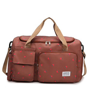 Sac de voyage presbytie multifonctionnel et léger en tissu Oxford, grande capacité, motif fraise, fermeture éclair, tendance, en promotion - Product Image 3