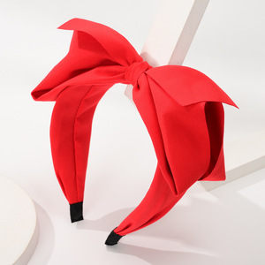 Serre-tête large à nœud 3D couleur unie, style décontracté en tissu, accessoire capillaire pour femme - Product Image 2