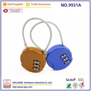 9931A cuerpo de cerradura de aleación de Zinc mosquetón con primavera <span class=keywords><strong>Cable</strong></span> Multi-función maleta equipaje de la <span class=keywords><strong>TSA</strong></span> combinación bloqueo de <span class=keywords><strong>Cable</strong></span> - Product Image 5