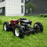Tondeuse à gazon télécommandée 9HP 4x4 à essence, largeur de coupe 550 mm, pour pentes, vergers et jardins