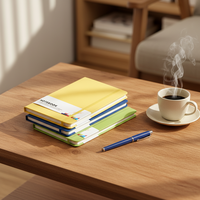 Carnet personnalisé en cuir PU vegan, couverture rigide, planificateur quotidien minimaliste, journal de gratitude et de pleine conscience avec ruban