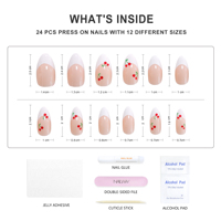 Nailway Fournisseur Professionnel Haute Qualité Luxe 30 Pièces en Gros Faux Ongles Acryliques Gel Souple Faux Ongles Personnalisés Press-On Kit