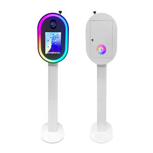 Dslr Photo Booth Led Rgb Luz blanca Instant Photobooth Shell Cámara Máquina Selfie Kiosk Oval Dslr Booth para eventos - Product Image 3
